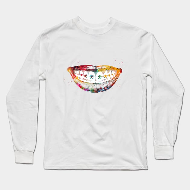 Teeth braces Long Sleeve T-Shirt by erzebeth